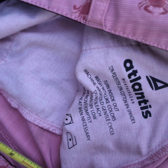 Atlantis Pink Crab Patterned Men's Shorts 38 - Picture 5 of 8